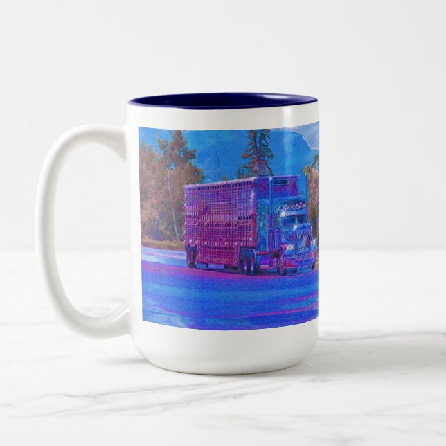 2 Couleurs Tasse de relais routier de CAMIONNEURS (Gauche)