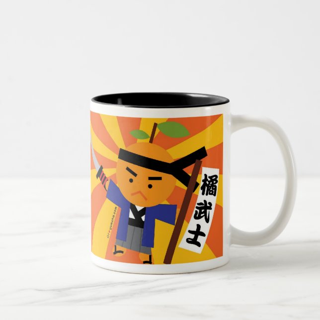 2 Couleurs Tasse de samouraïs de mandarine (Droit)