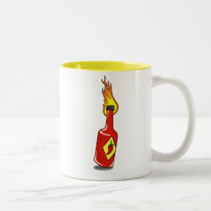 2 Couleurs Tasse de sauce chaude à bande dessinée