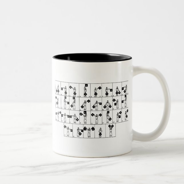 2 Couleurs Tasse de sémaphore (Droit)