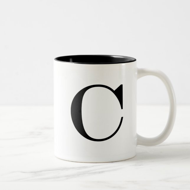 2 Couleurs Tasse de Serif C (Droit)