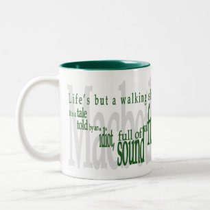 2 Couleurs Tasse de Shakespeare de la "vie mais d'une ombre