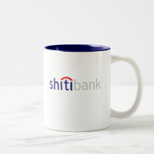 2 Couleurs tasse de shitibank la banque la plus muette au