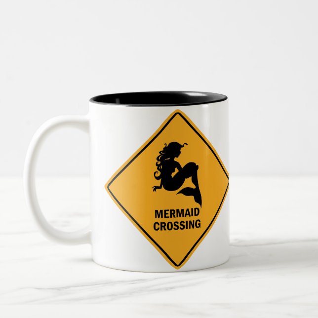 2 Couleurs Tasse de signe de croisement de sirène (Gauche)