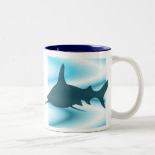 2 Couleurs Tasse de silhouette de requin
