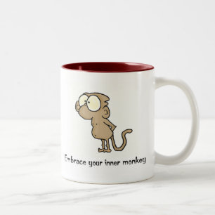 2 Couleurs Tasse de singe