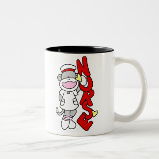 2 Couleurs Tasse de singe de chaussette d'INFIRMIÈRE
