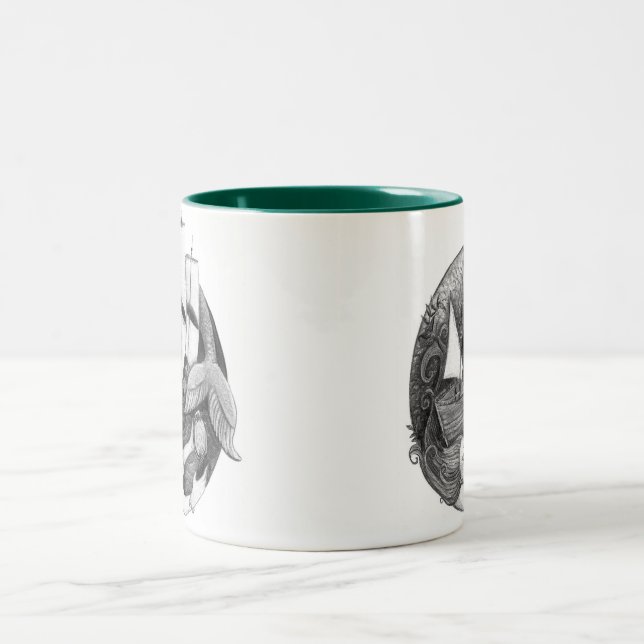 2 Couleurs Tasse de sirène (Centre)