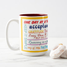tasse de slogans de récupération en 12 étapes 25z-