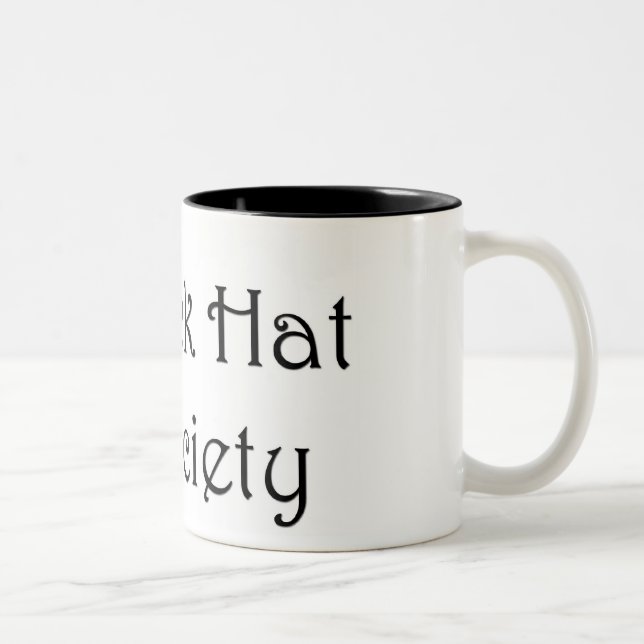 2 Couleurs Tasse de société de casquette noir (Droit)