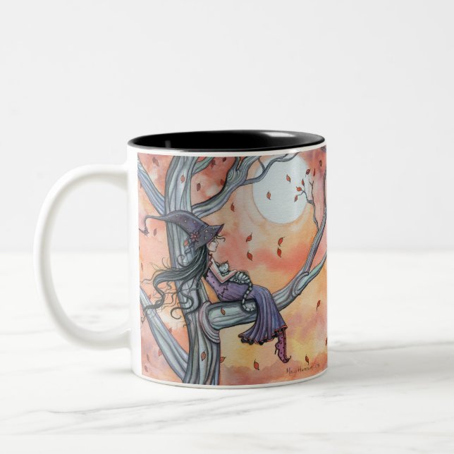 2 Couleurs Tasse de sorcière de sommeil automnal Chat Molly H (Gauche)