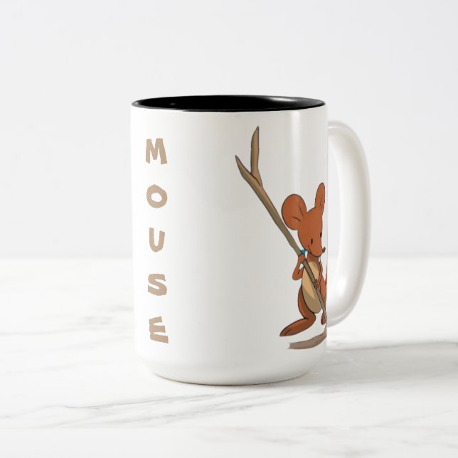 2 Couleurs Tasse de souris (Devant droit)
