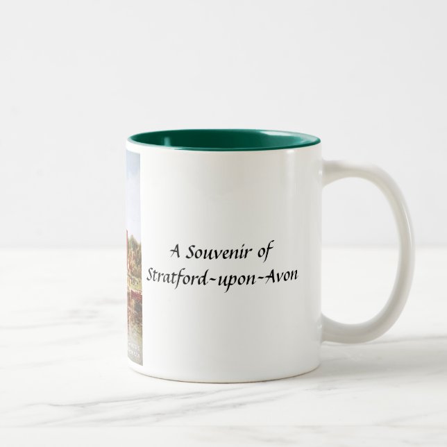 2 Couleurs Tasse de souvenir de Stratford-sur-Avon (Droit)