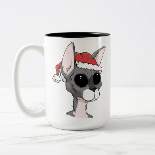 2 Couleurs Tasse de Sphynx de Noël