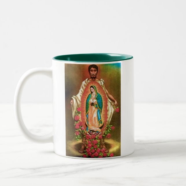 2 Couleurs Tasse de St Juan Diego Guadalupe (Gauche)