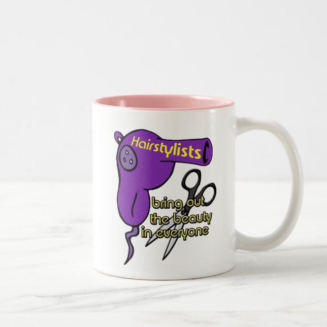 2 Couleurs Tasse de stylistes en coiffure (Droit)