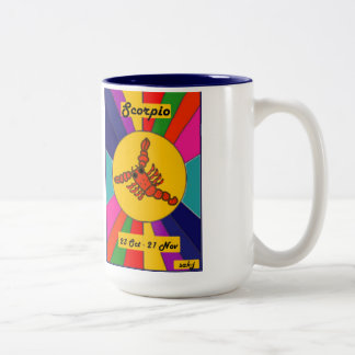 2 Couleurs Tasse de Sun de zodiaque - Scorpion