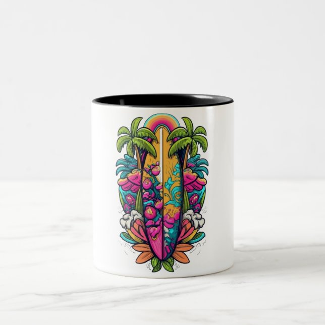 2 Couleurs tasse de surf tropicale (Centre)
