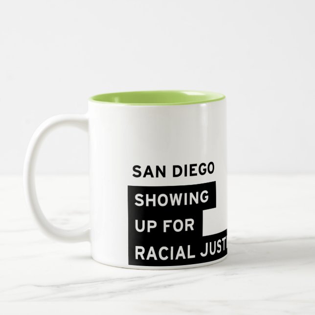 2 Couleurs Tasse de SURJ San Diego - vert de chaux à deux (Gauche)