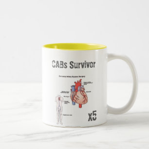 2 Couleurs Tasse de survivant de chirurgie de pontage