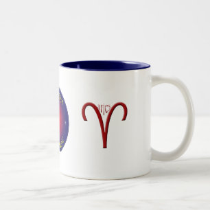 2 Couleurs Tasse de symbole de zodiaque de Bélier