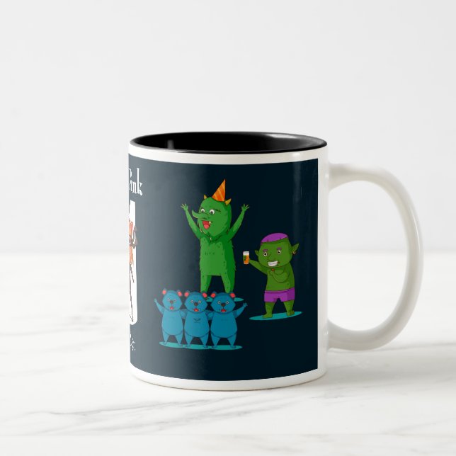 2 Couleurs Tasse de Tabitha Fink Ninja (foncée) (Droit)