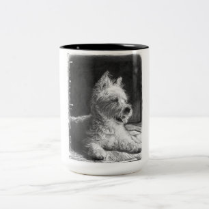 2 Couleurs Tasse de tasse de café de beaux-arts de Westie pa