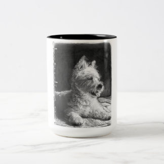 2 Couleurs Tasse de tasse de café de beaux-arts de Westie par