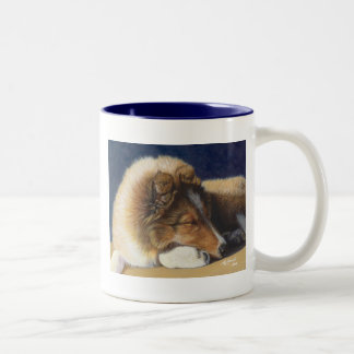 2 Couleurs Tasse de tasse de chien de berger de Sheltie