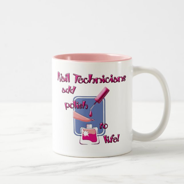 2 Couleurs Tasse de techniciens de clou (Droit)