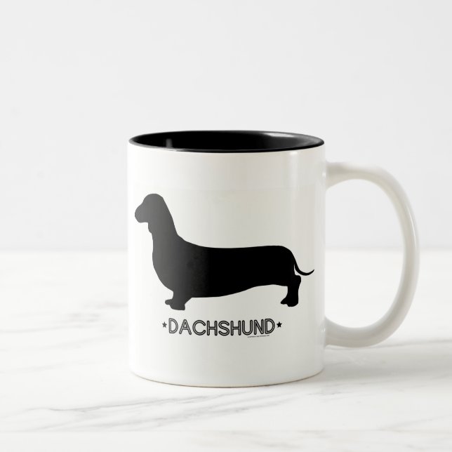 2 Couleurs Tasse de teckel (Droit)