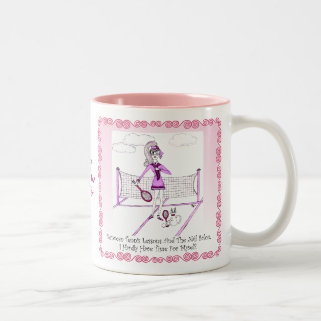 2 Couleurs Tasse de tennis (Droit)