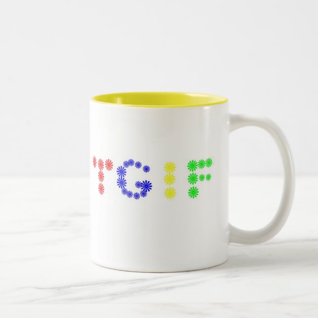 2 Couleurs Tasse de TGIF (Droit)