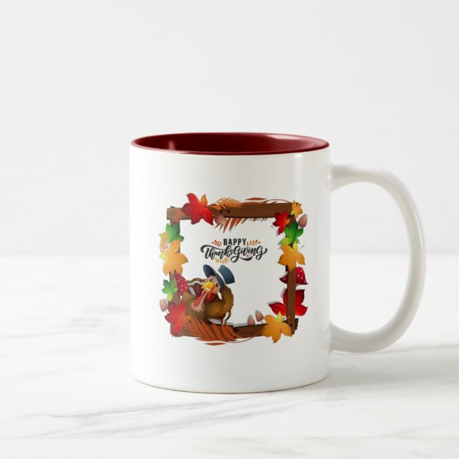 2 Couleurs Tasse de Thanksgiving (Droit)