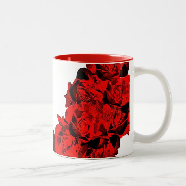 2 Couleurs tasse de thé à la rose (Droit)