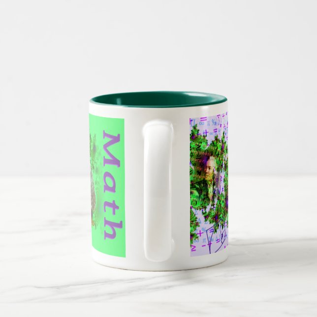 2 Couleurs Tasse de thème de maths (Poignée)