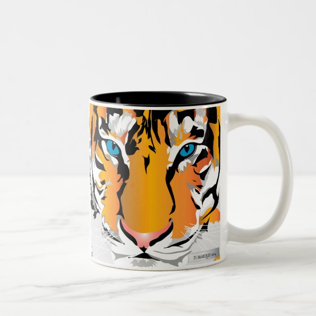 2 COULEURS TASSE DE TIGER-ORANGE (Droit)