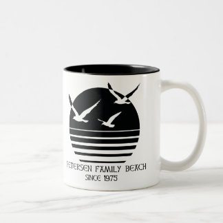 2 Couleurs Tasse de ton de la plage deux de famille de