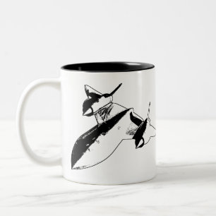 2 Couleurs Tasse de ton de Lockheed SR-71 deux - noir