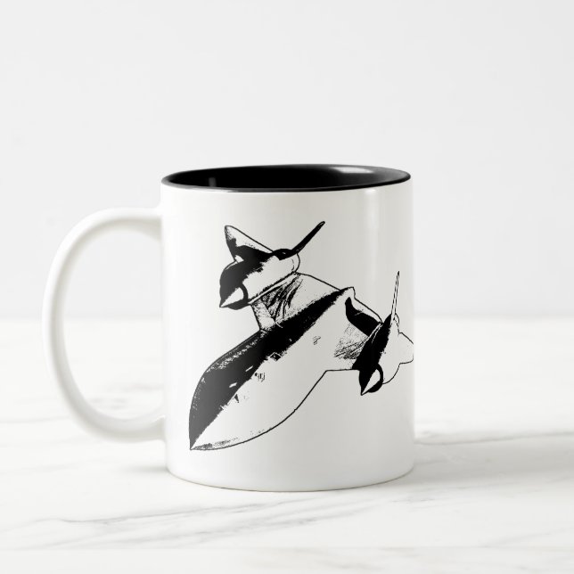 2 Couleurs Tasse de ton de Lockheed SR-71 deux - noir (Gauche)