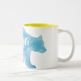 2 Couleurs Tasse de ton de maman Bear Watercolor deux
