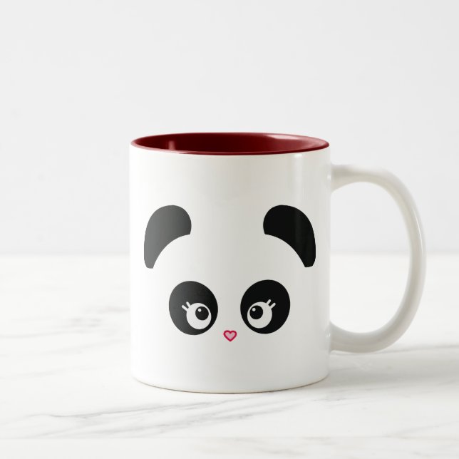 2 Couleurs Tasse de ton de Panda® deux d'amour (Droit)