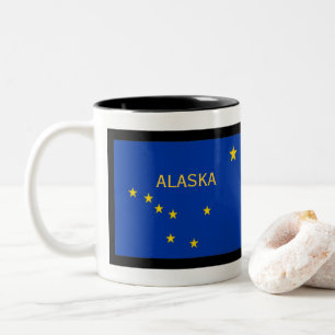 2 Couleurs Tasse de ton du drapeau deux d'état de l'Alaska