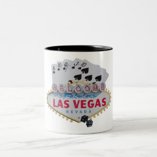 2 Couleurs Tasse de ton du joueur de poker deux de quinte