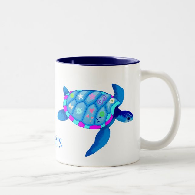 2 Couleurs Tasse de tortue (Droit)