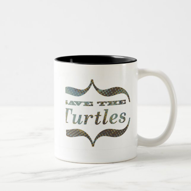2 Couleurs Tasse de tortue de mer (Droit)