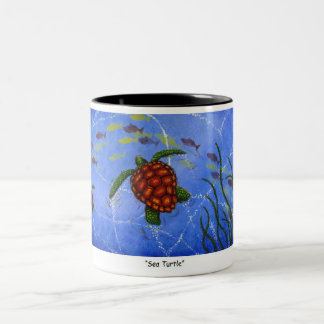 2 Couleurs Tasse "de tortue de mer" par l'artiste John Donato