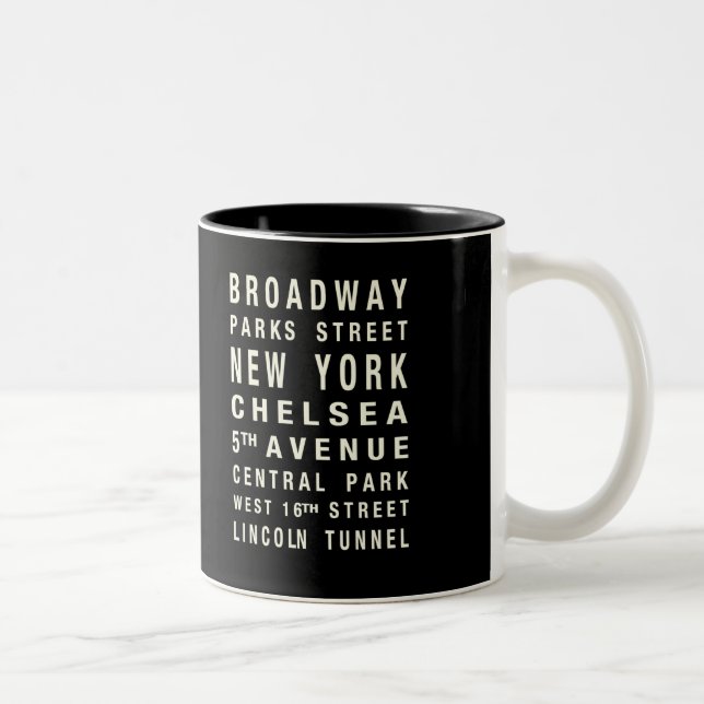 2 COULEURS TASSE DE TRAIN DE NEW YORK (Droit)