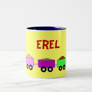 2 Couleurs Tasse de train - personnalisée
