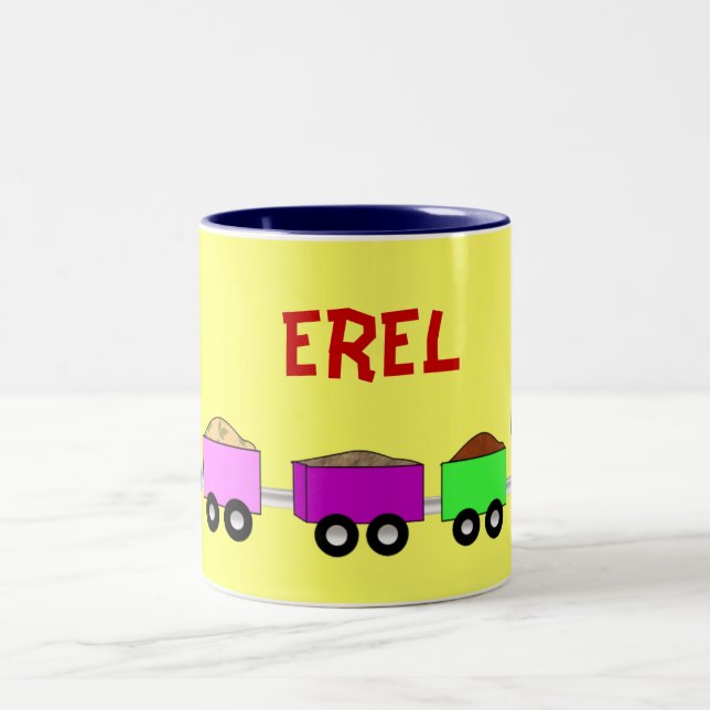 2 Couleurs Tasse de train - personnalisée (Centre)